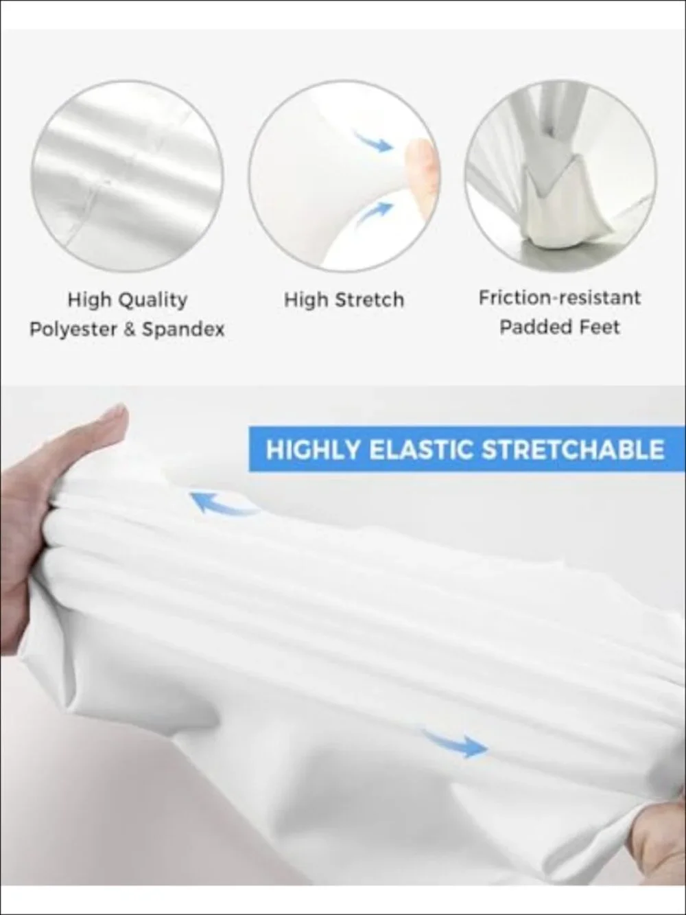 Spandex Tablecloth 6 Ft Stretch Fitted Cover Rectangle Tables Washable